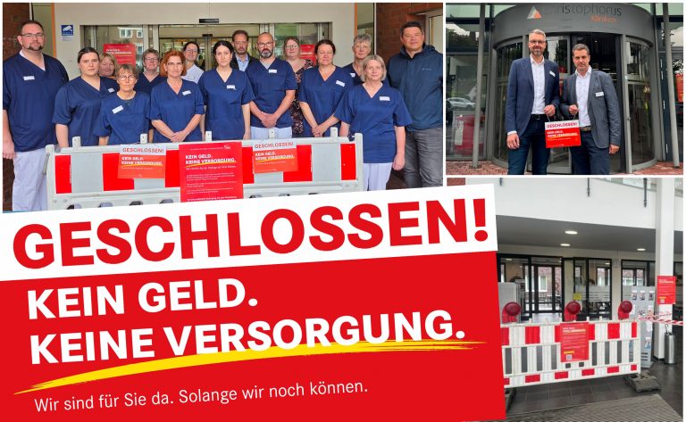 Christophorus Kliniken Protestaktion