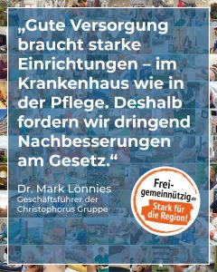 Christophorus Gruppe kritisiert GKV-Sparpaket