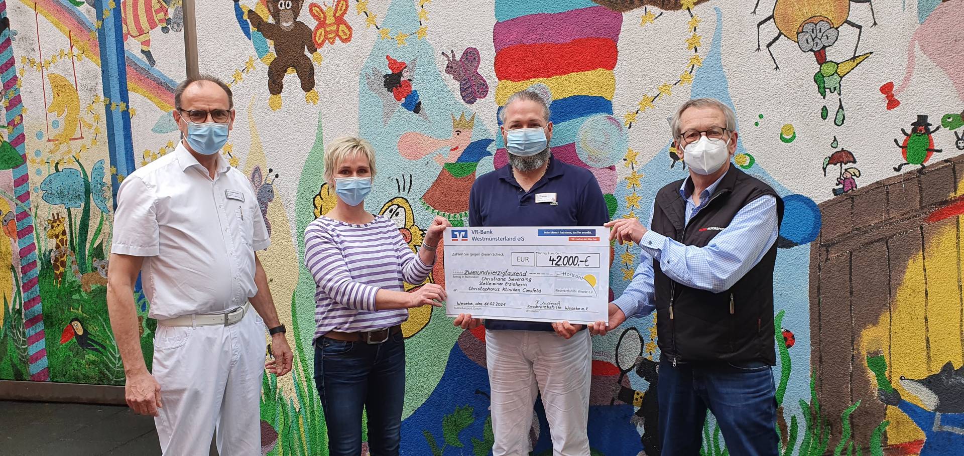 Christophorus Kliniken Kinderklinik Kinderkrebshilfe Weseke spendet für Stelle von Betreuerin Christiane Sieverding